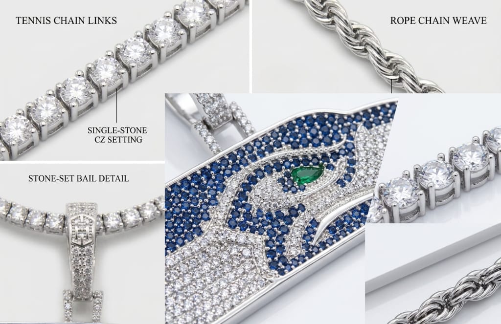 Seattle Football Logo Pendant Necklace