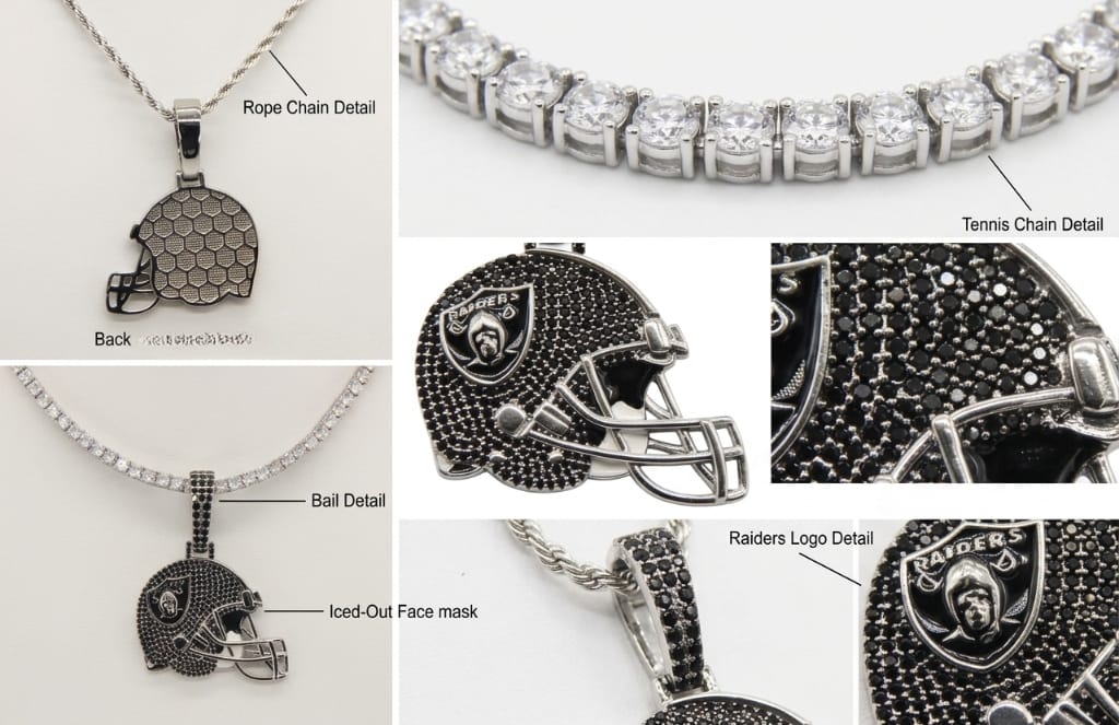 Las Vegas Football Team Helmet Pendant Necklace